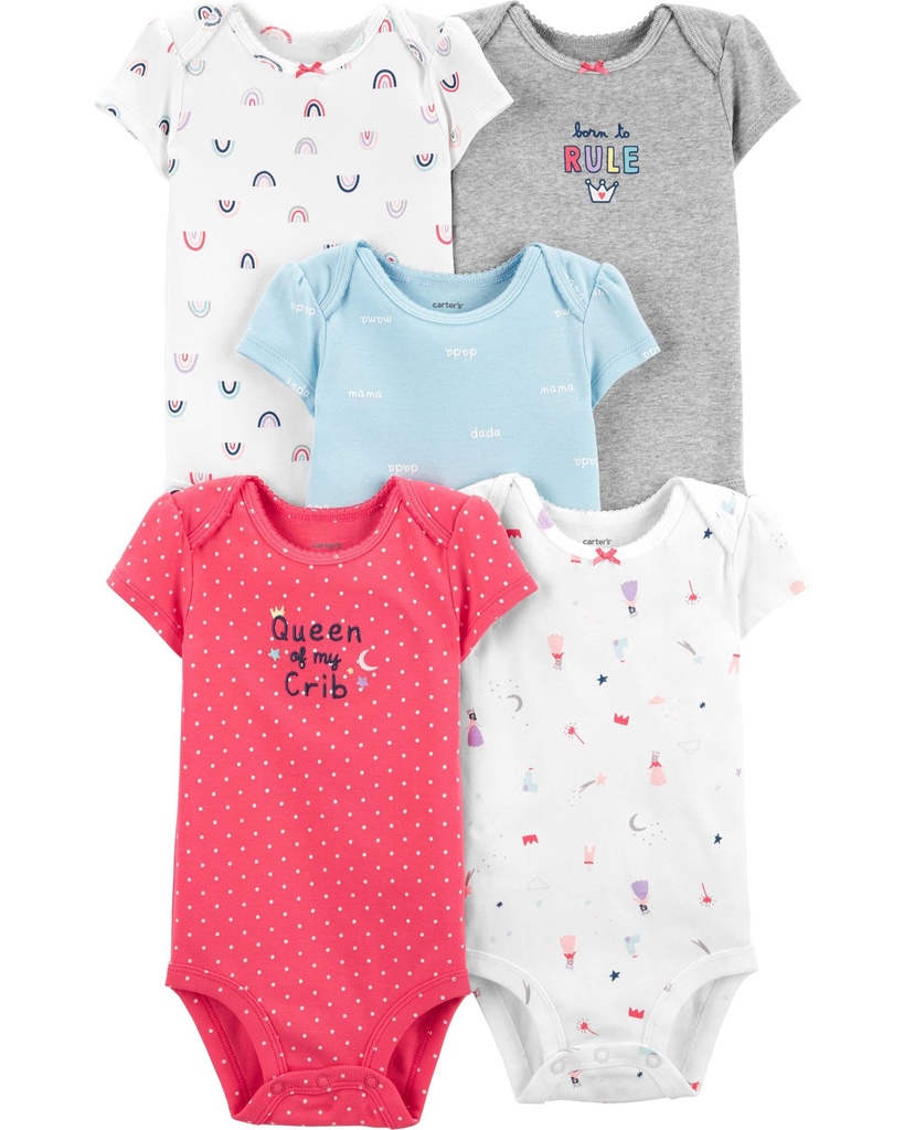Set BodySuits Carter’s Manga Corta - 5 Piezas