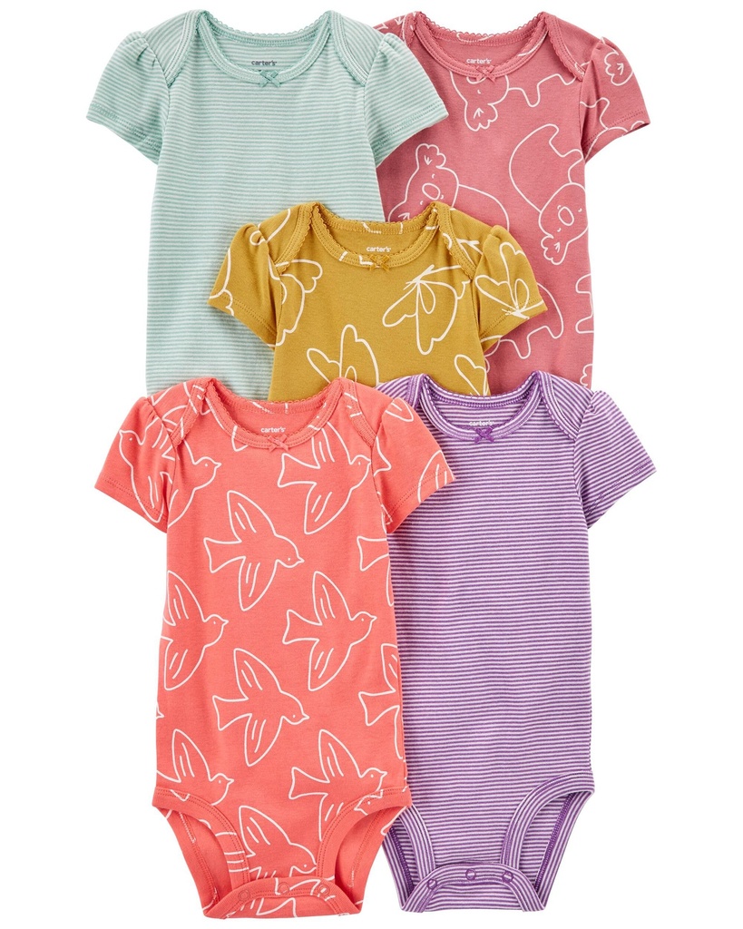 Set BodySuits Carter’s Manga Corta - 5 Piezas