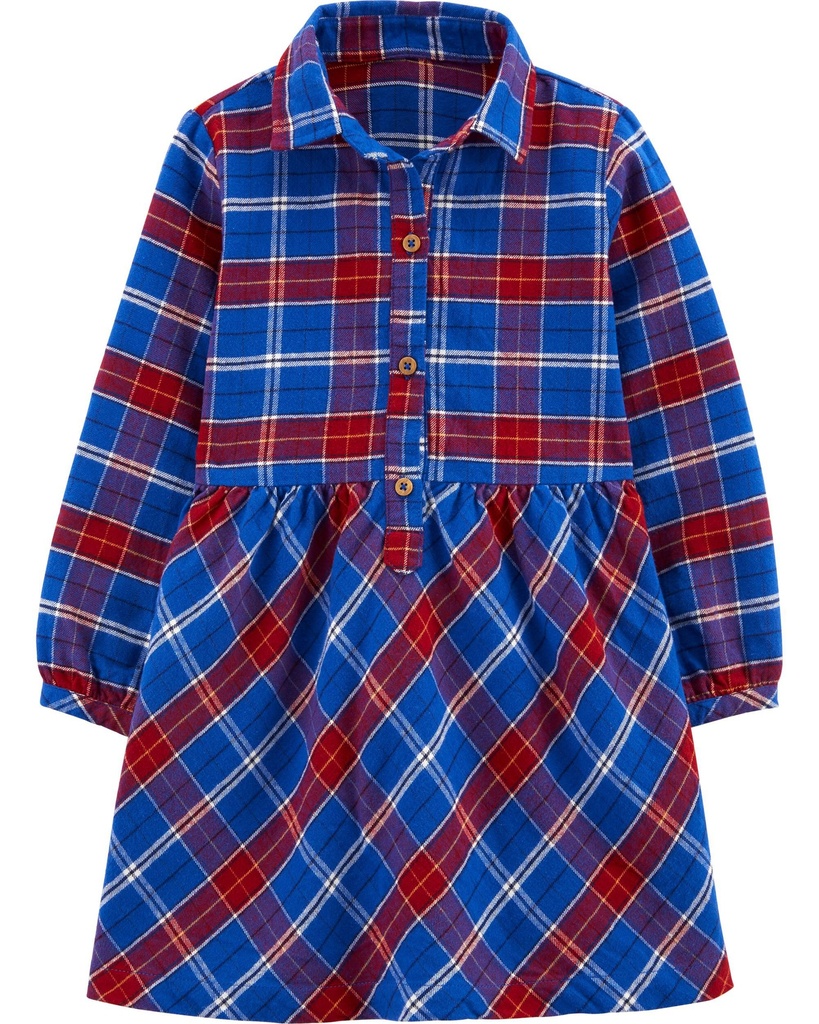 Vestido Carter’s Manga Larga Cuadros