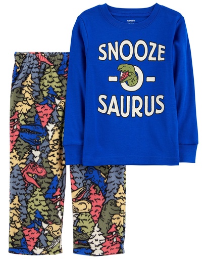 [2O028610] Set Pijama Franela y Pantalón Dinosaurio - 2 Piezas