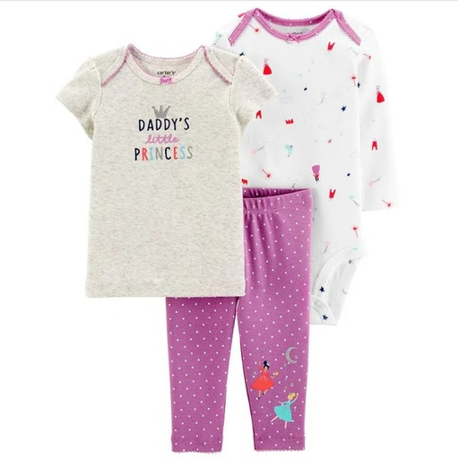 [17646210] Set Body Camisa y Pantalón Princess - 3 Piezas