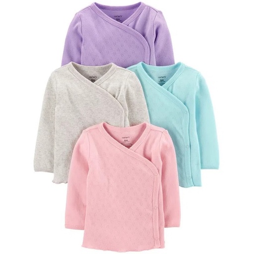 [17633210] Set Franelas Pijamas - Manga Larga - 4 Piezas